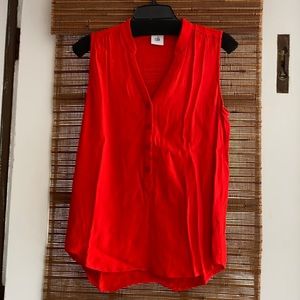 CAbi, Orange sleeveless top, size Small